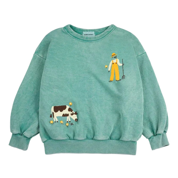 bobo choses farm adventure sweatshirt green