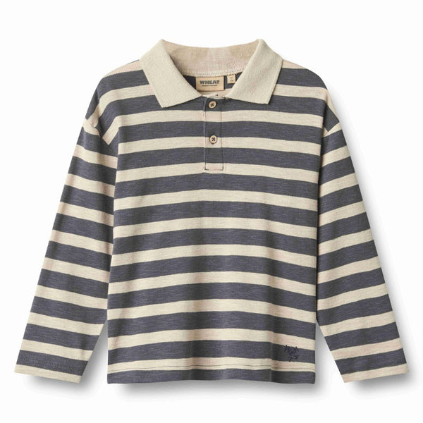 wheat fred polo shirt blue stripe