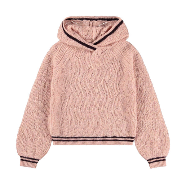 molo gitta hooded sweater petal blush