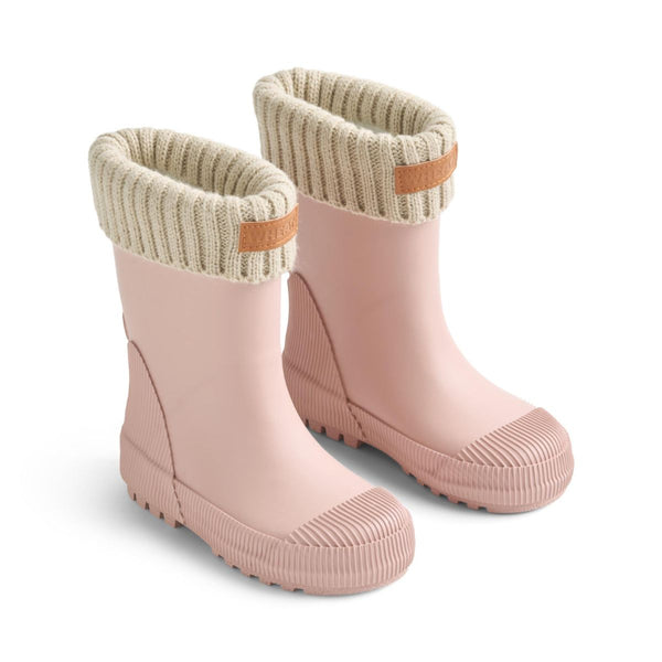 wheat thermo rubber boots rose powder