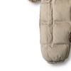 wheat nallo baby puffer suit soft grey stone