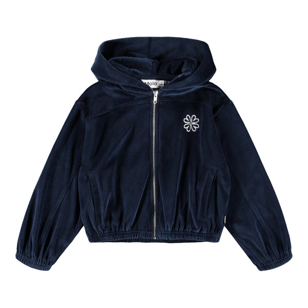 molo madeleine zip up hoodie galaxy blue