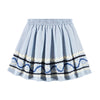 Light blue skirt with decorative hem molo barbera skirt blue moon