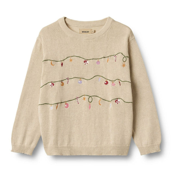 wheat lisa embroidered sweater offwhite