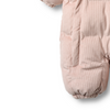 wheat nallo baby puffer suit soft rose powder