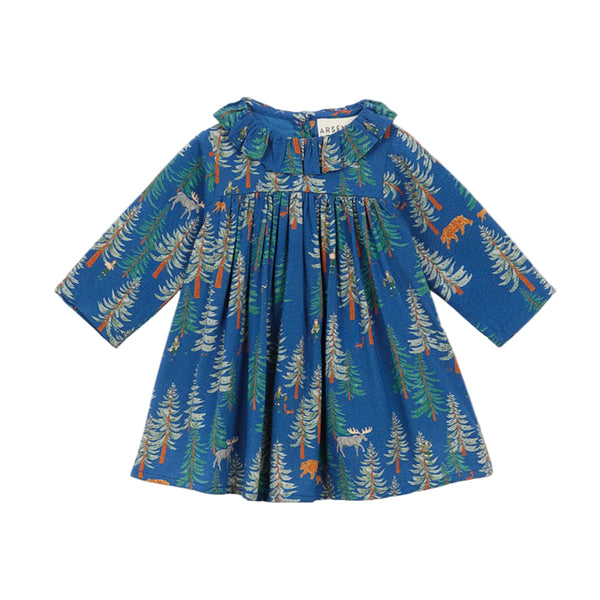 arsene & les pipelettes baby pine dress blue