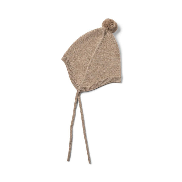wheat liro baby bonnet camel melange