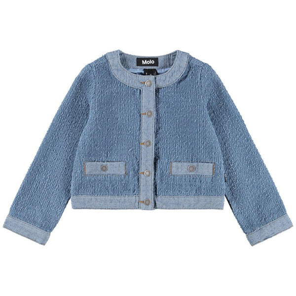 molo hedwig boucle jacket blue