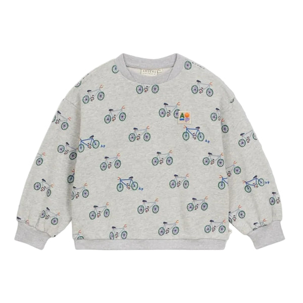 arsene & les pipelettes bicycles sweatshirt grey