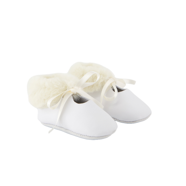 tartine et chocolat baby slippers white