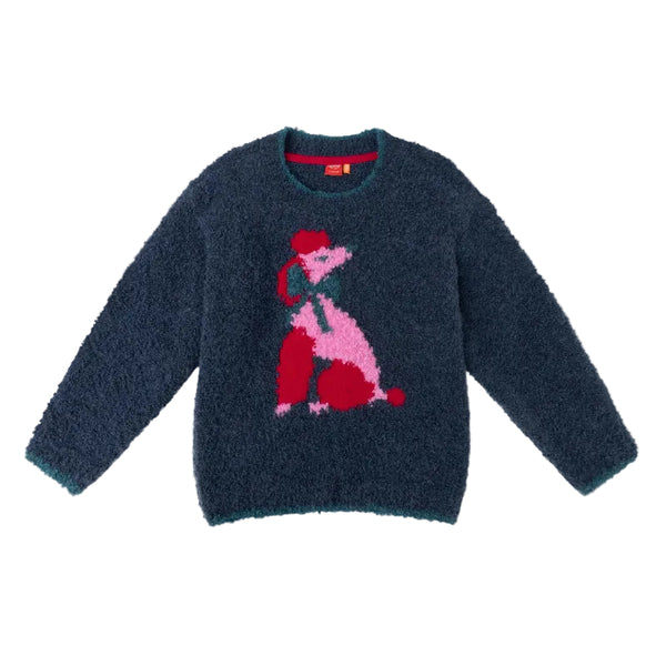 oilily kouronne poodle sweater blue