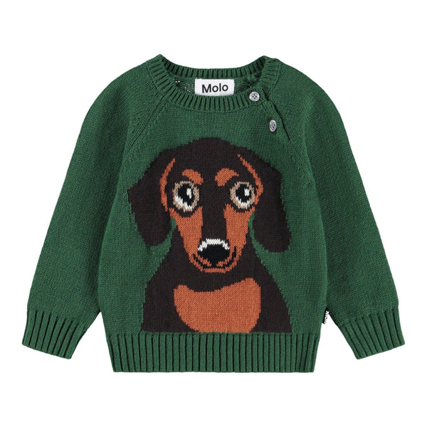 molo bless baby sweater dachs puppy