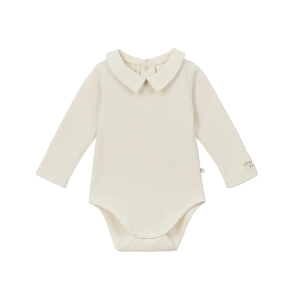 arsene & les pipelettes charm baby onesie beige