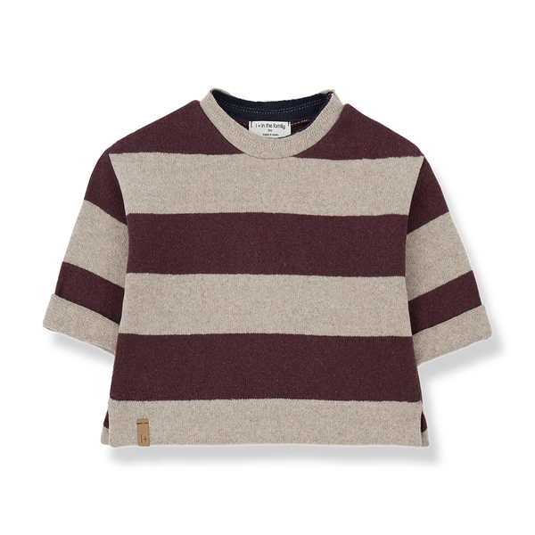 1+ in the family knut baby sweater melanzana