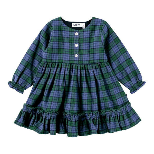 molo cele baby dress blue pine check