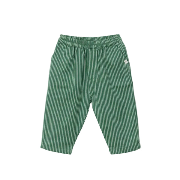 arsene & les pipelettes striped baby trousers green