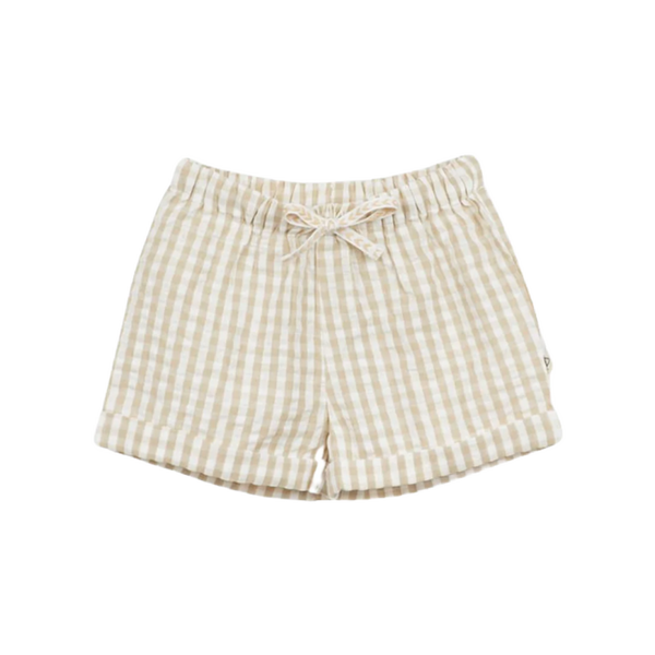 arsene & les pipelettes vichy baby shorts beige