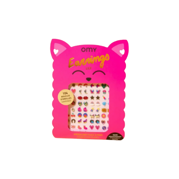 omy unicorn sticker earrings