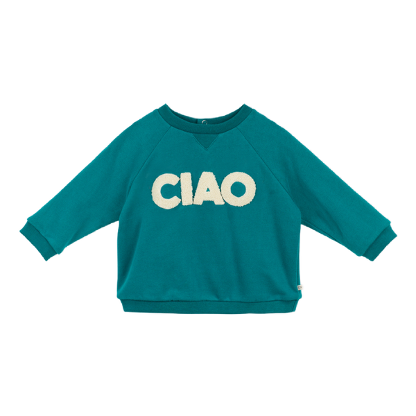 arsene & les pipelettes ciao baby sweatshirt green