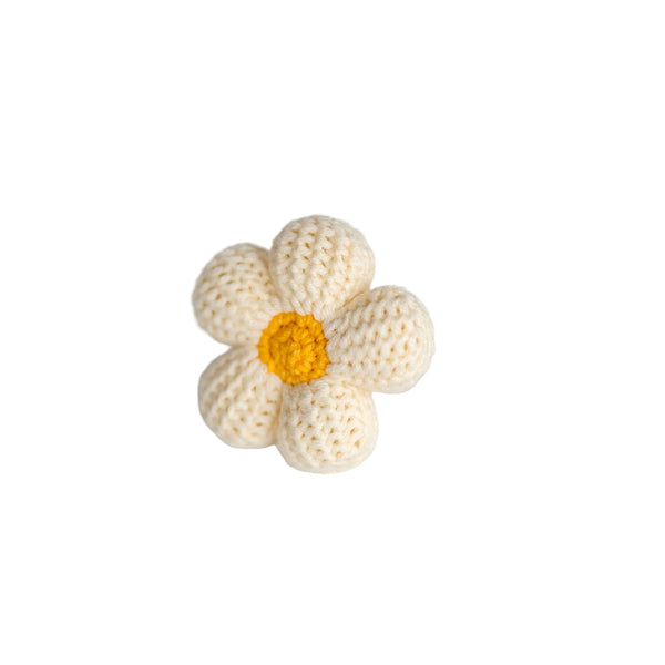 daisy hair tie white