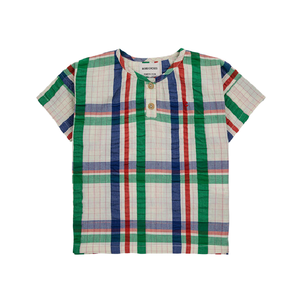 bobo choses madras checks woven baby shirt multicolor