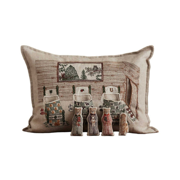 coral & tusk three little bears pocket pillow