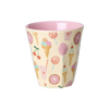 rice melamine kids cups set of fun fair pink prints