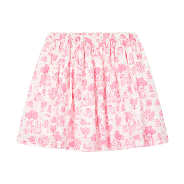 bonton raspberry skirt toile de jouy