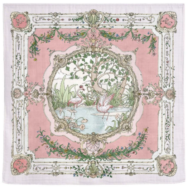 atelier choux carré tapestry pink on pink