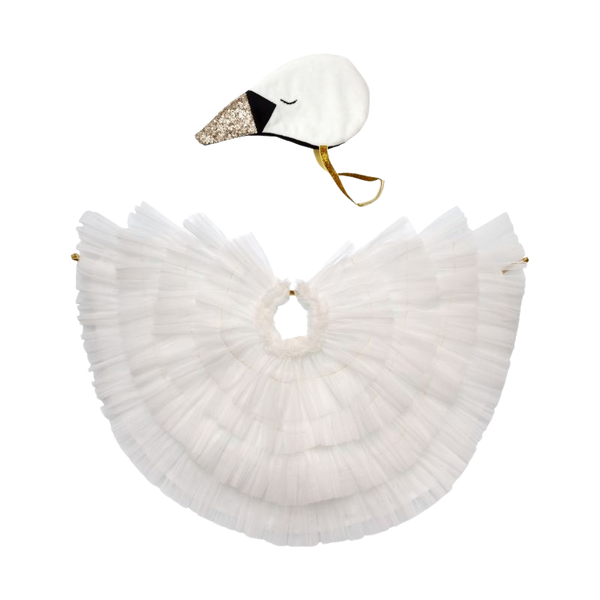 meri meri swan dress up cape
