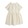 mini rodini stripe y/d woven ss dress off white