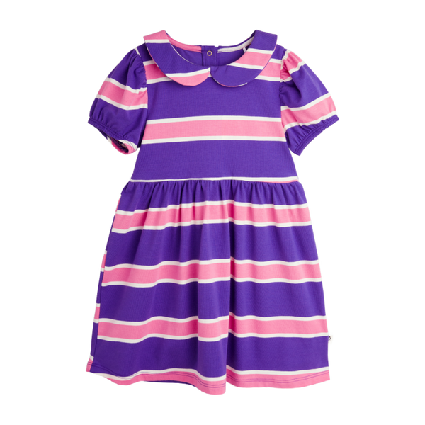 mini rodini stripe ss dress purple