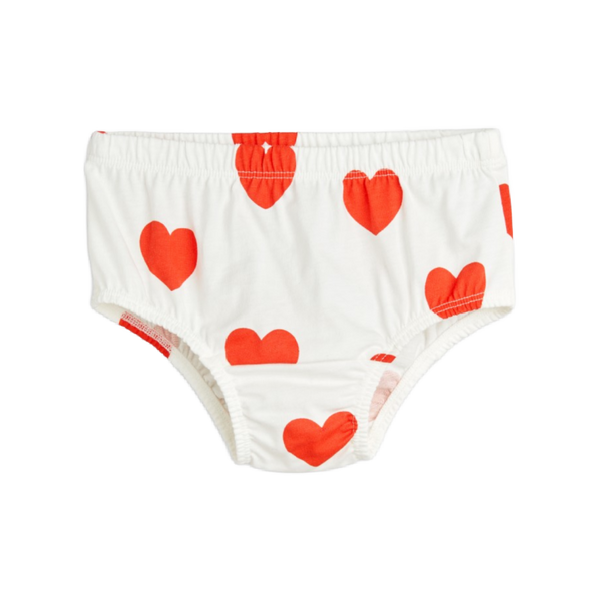 mini rodini hearts aop baby bloomer red