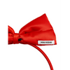 mini rodini satin bow headband red