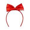 mini rodini satin bow headband red