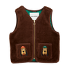 mini rodini bloodhound faux fur vest