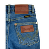 mini rodini x wrangler peace dove flared jeans denim back pocket detail