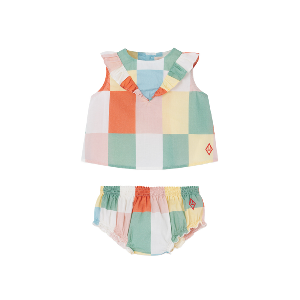 the animals observatory newt baby dress and bloomer set multi