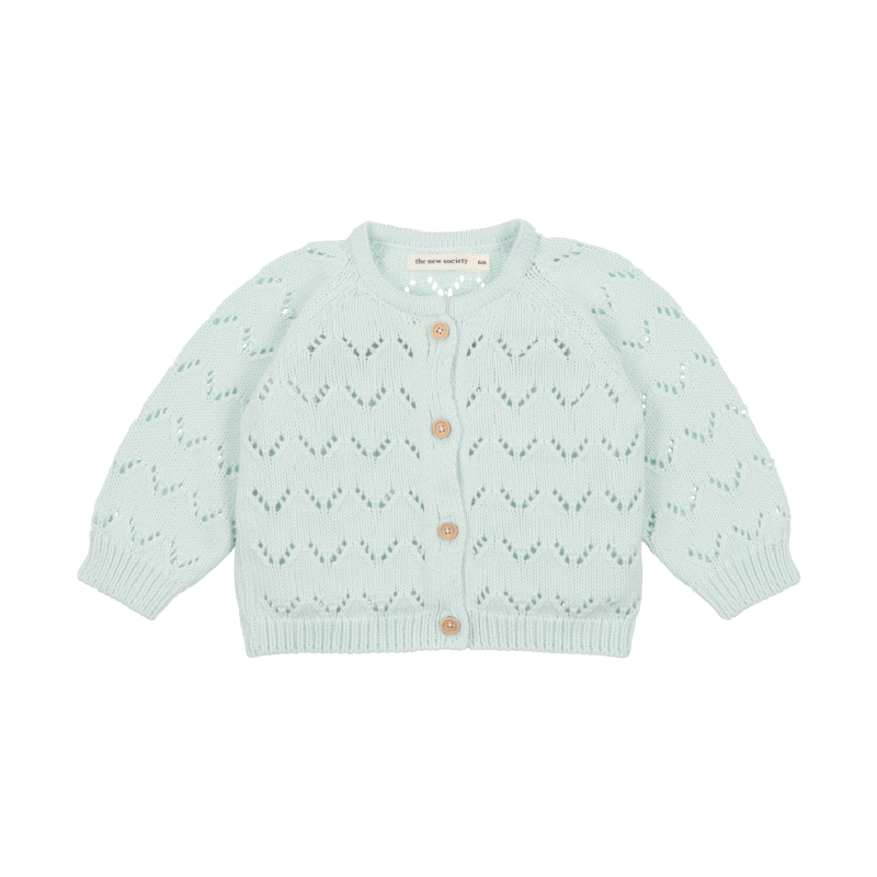 the new society franklin baby cardigan seaglass