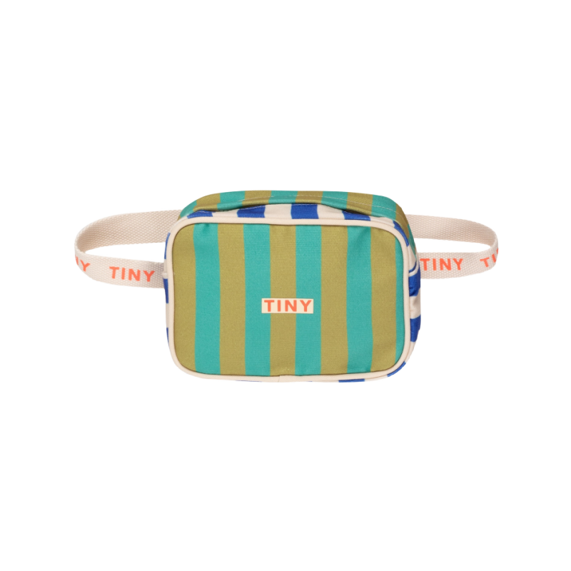 tinycottons stripes fanny pack emerald/green ochre