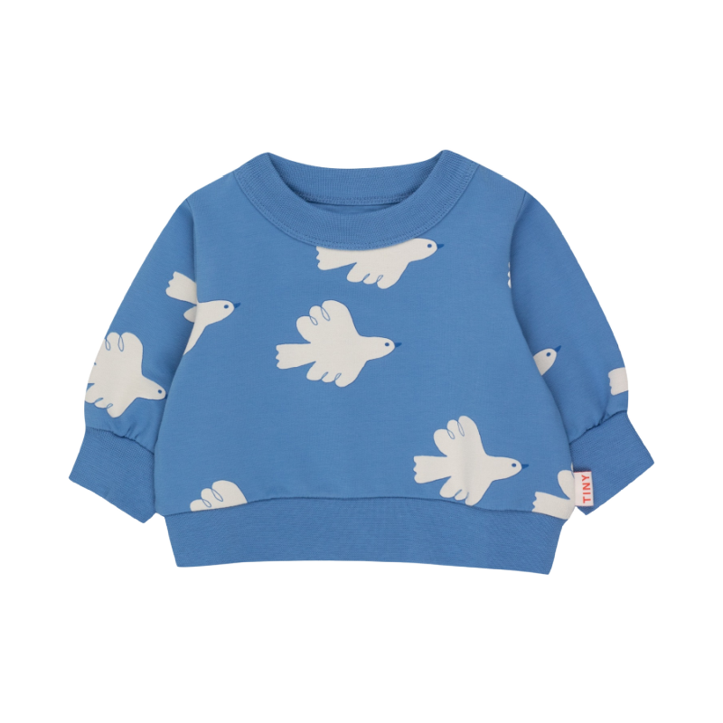 tinycottons doves baby sweatshirt azure