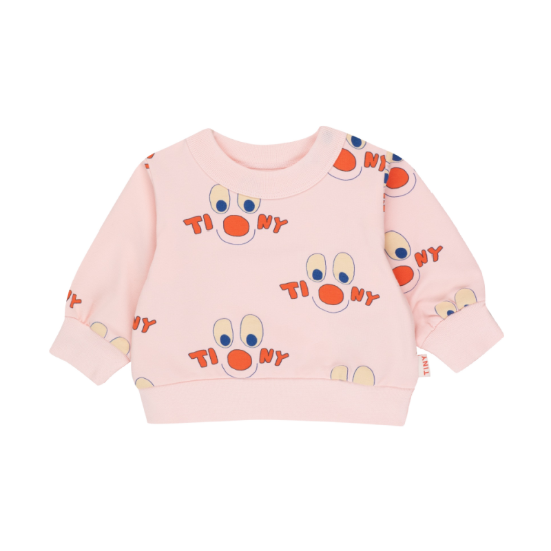 tinycottons clowns baby sweatshirt pastel pink