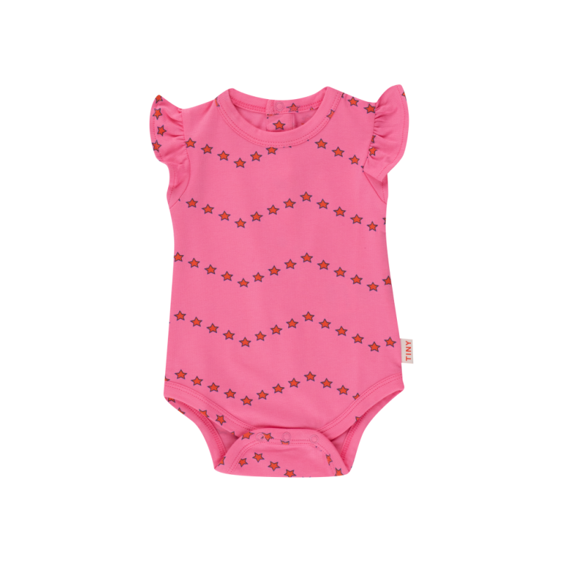 tinycottons zigzag baby body dark pink