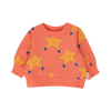 tinycottons dancing stars baby sweatshirt light red