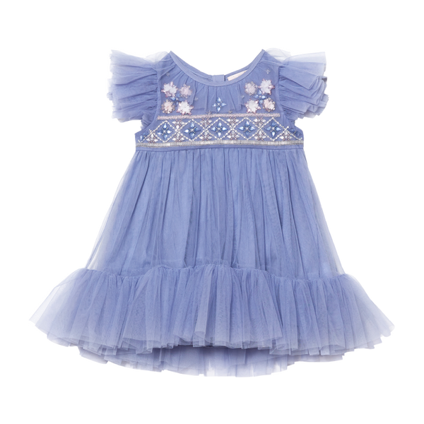 tutu du monde bebe antoinette tulle dress plume blue