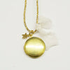 atsuyo et akiko golden locket necklace gold - kodomo boston. free shipping.
