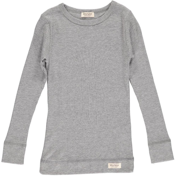 marmar copenhagen l/s grey melange t-shirt - kodomo