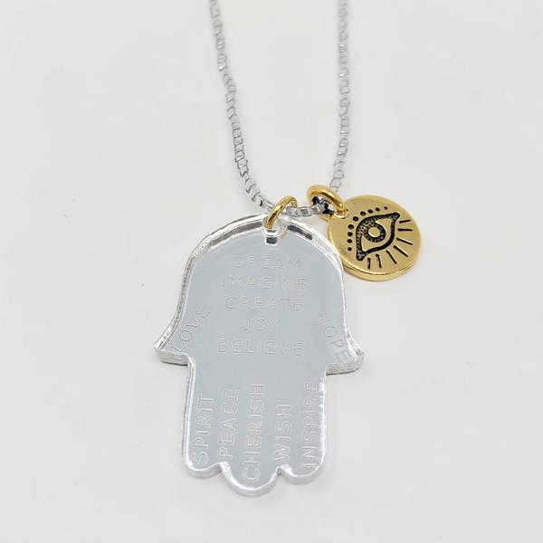 atsuyo et akiko evil eye necklace silver