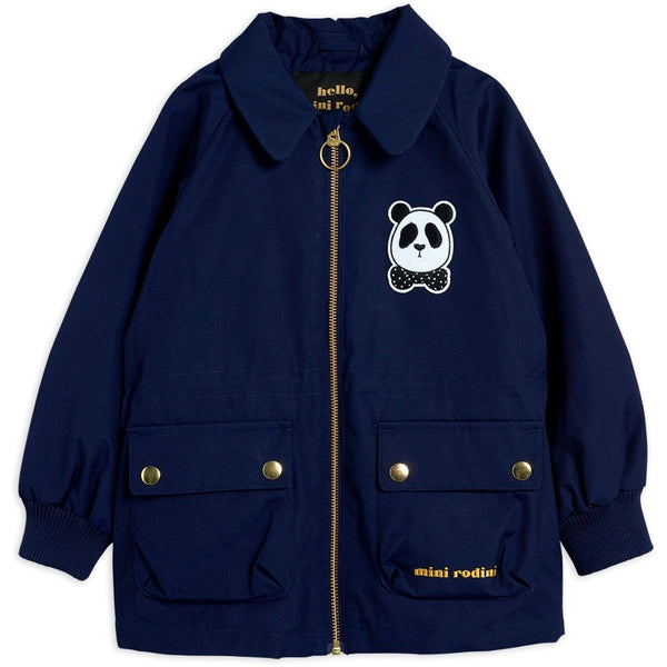 mini rodini panda jacket navy, children's unisex outerwear