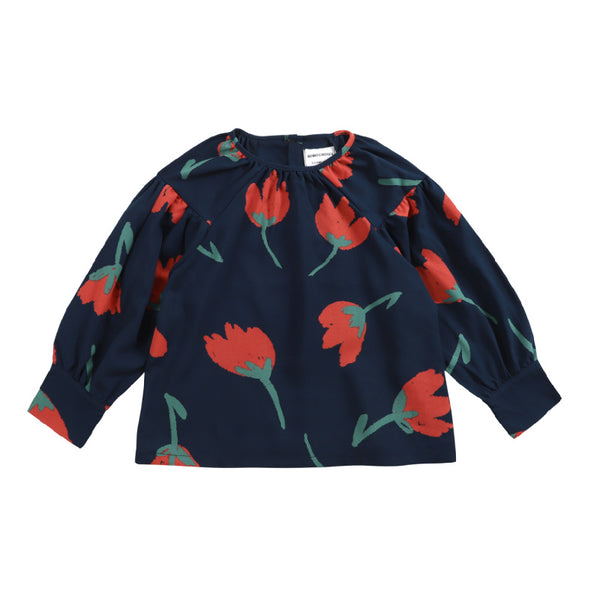 bobo choses big flowers woven blouse